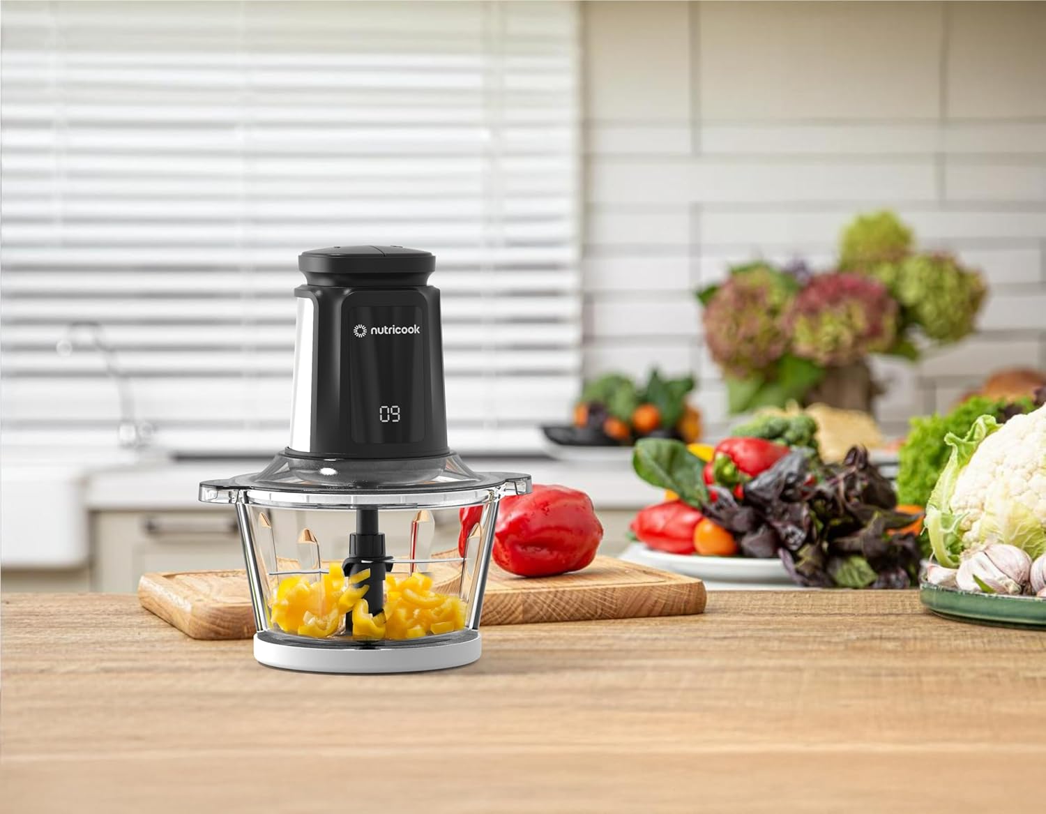 Nutricook Choppi Xl 1.2l Glass Chopper And Mincer, 500w Pulse & 2 Speeds
