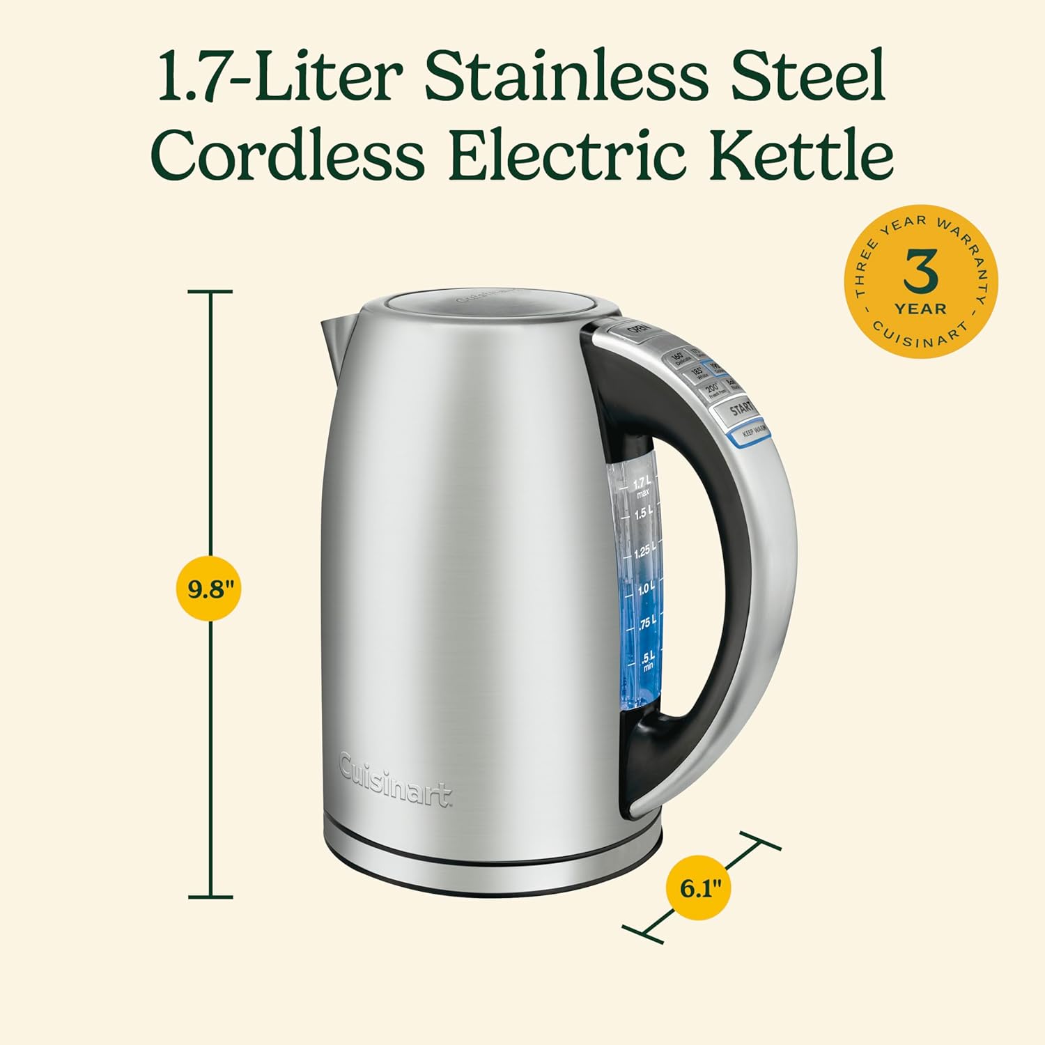 Cuisinart Stainless Steel Kettle 1,7L