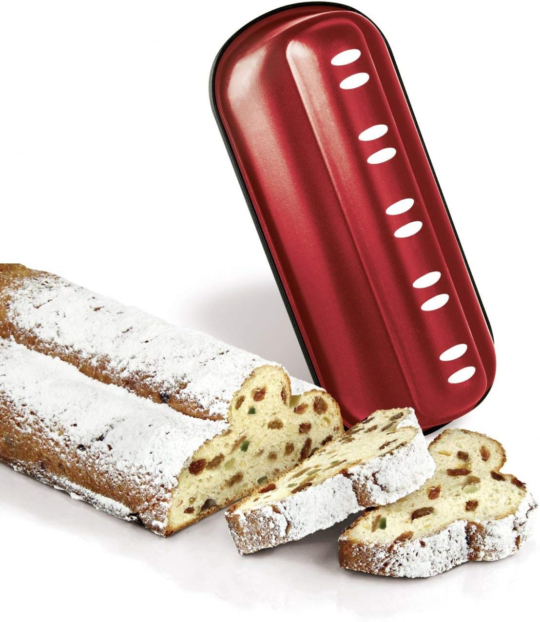 Zenker "Sparkling Christmas" Stollen Baking Mould, Red/Black