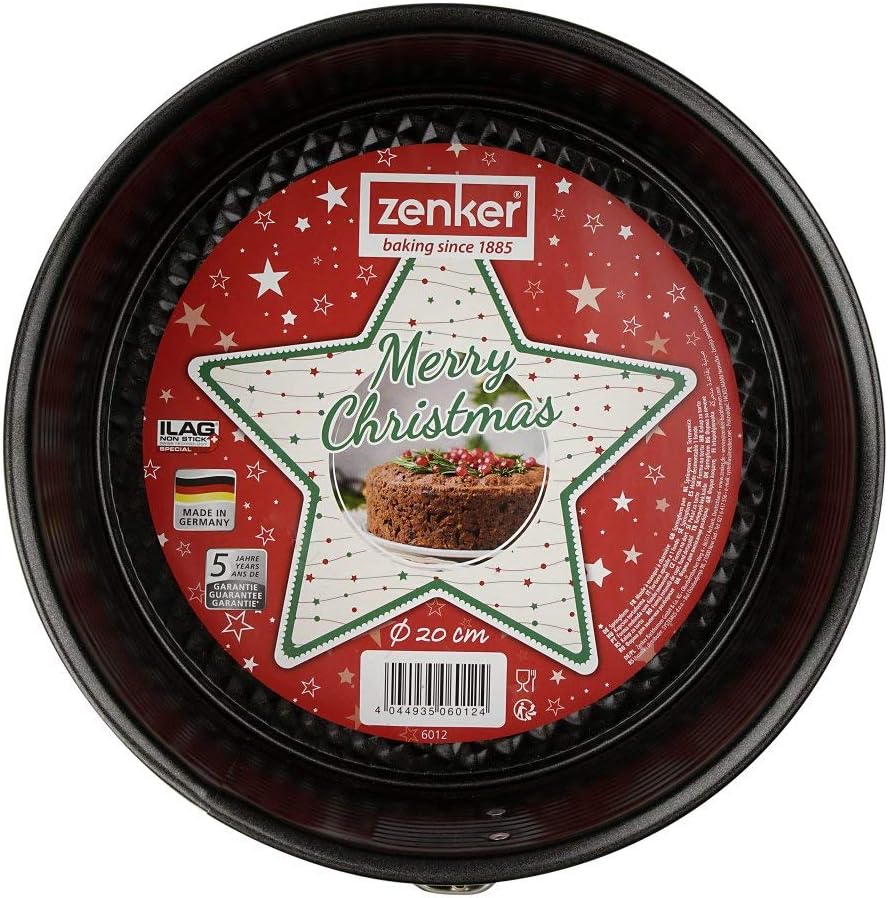 Zenker "Sparkling Christmas" Springform With Flat Base, Black