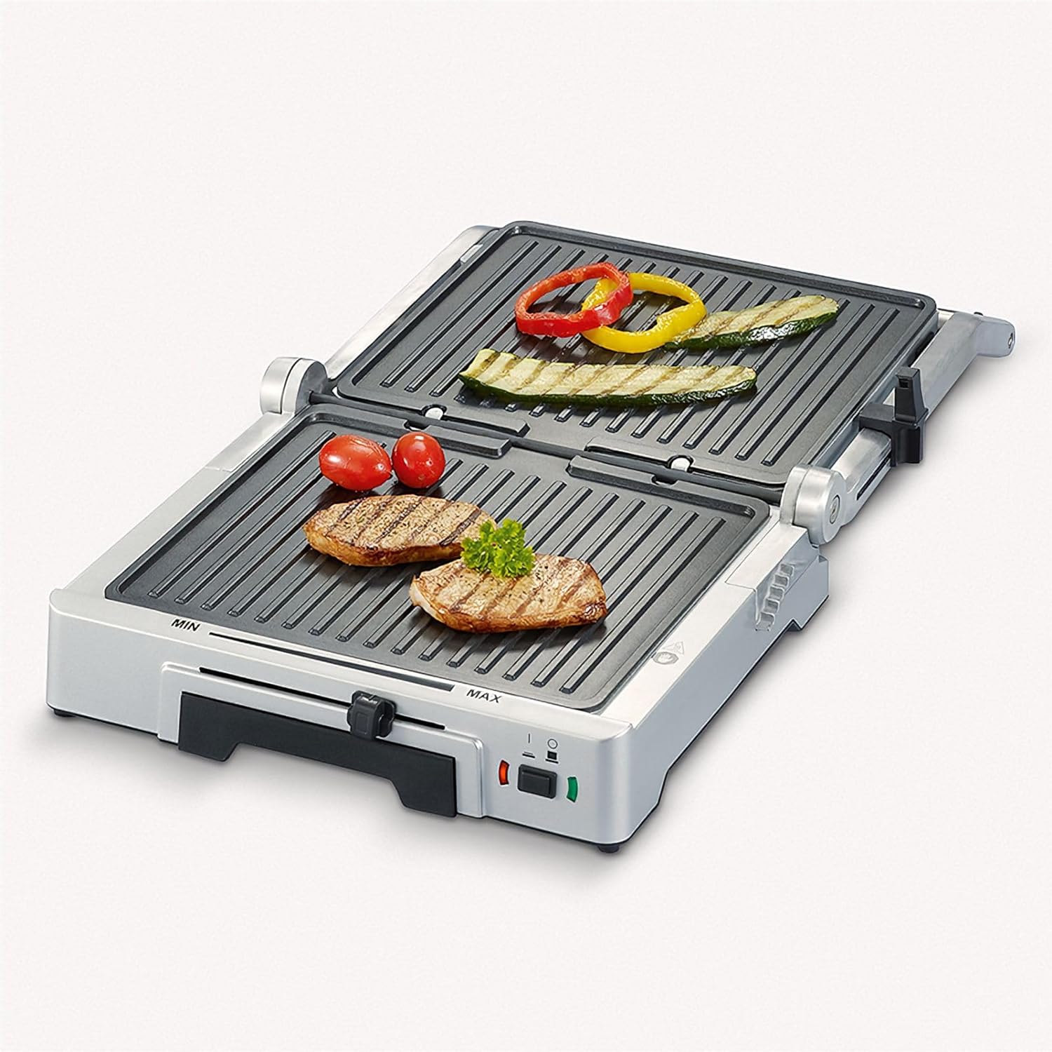 Severin Automatic Grill, Approx. 1800 W /Silver 2 exchangeable
