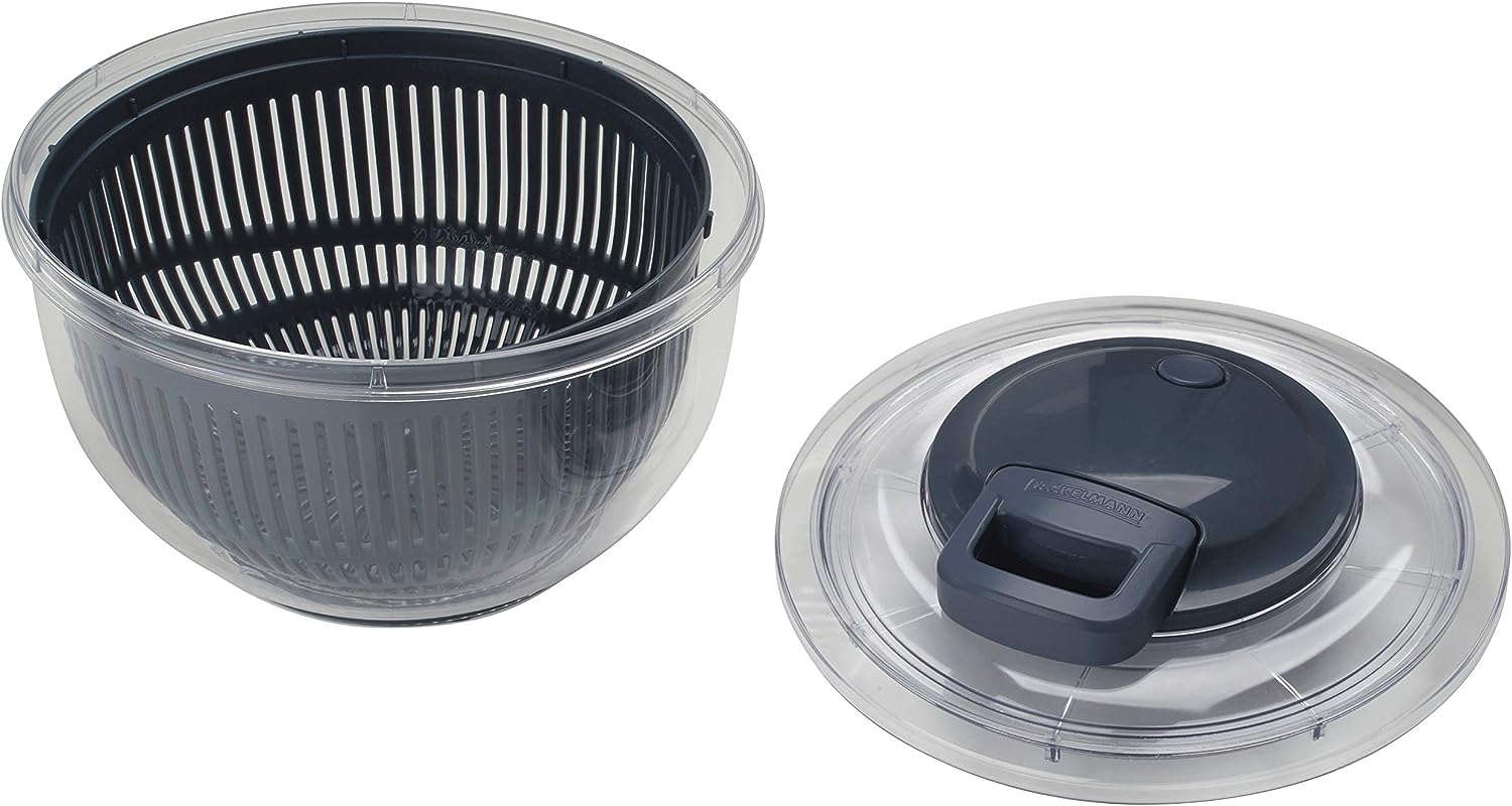 Fackelmann Salad Spinner Plastic, Ø245X170 mm, Blue/Grey