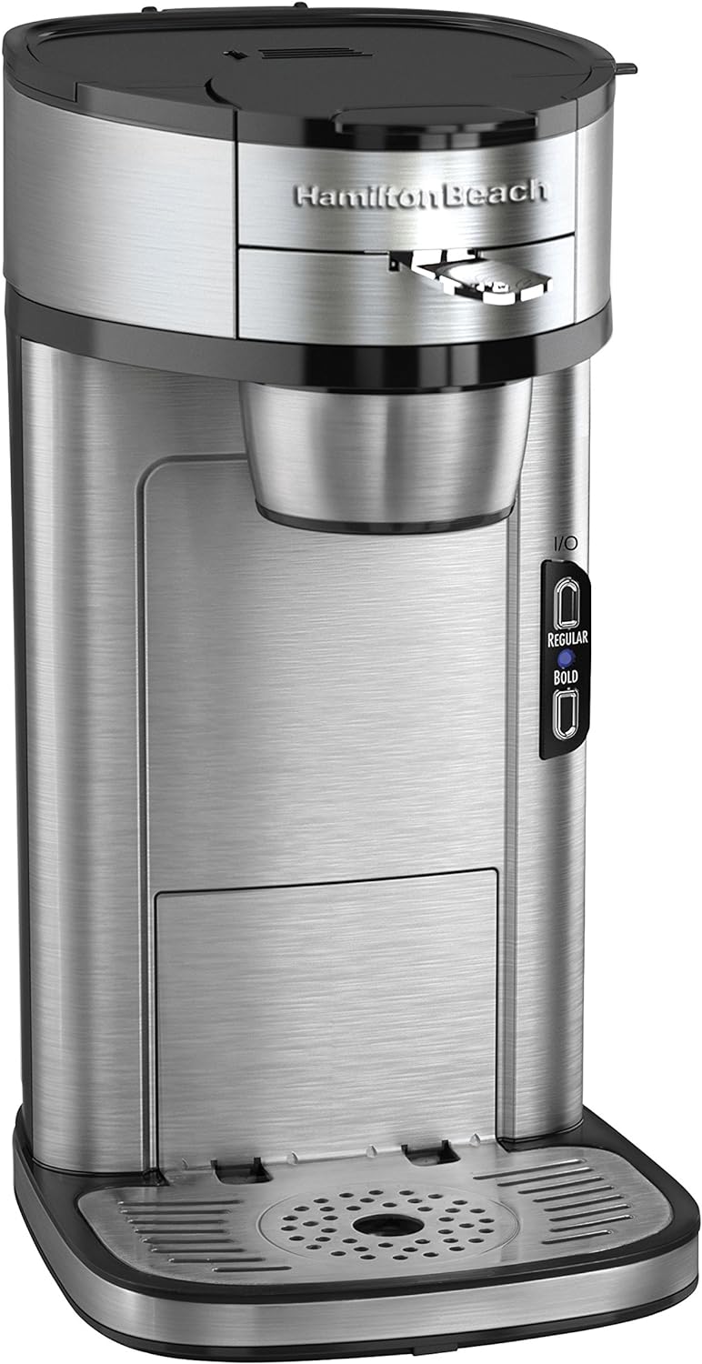 Hamilton Beach Scoop Single Serve Coffee Maker, Stainless Steel