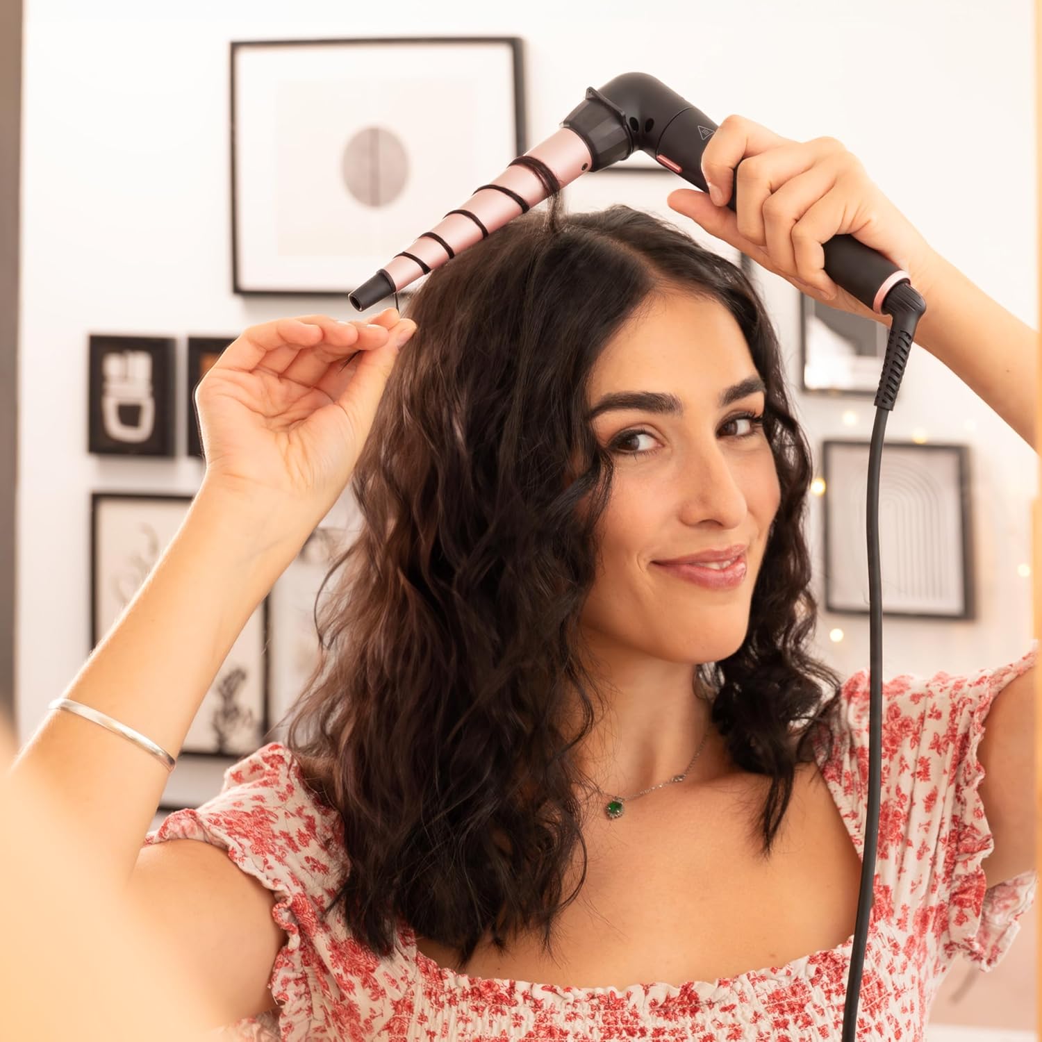 Cecotec SurfCare MultiWaves – مملس شعر متعدد الرؤوس (5 رؤوس قابلة للتبديل) بطلاء سيراميك