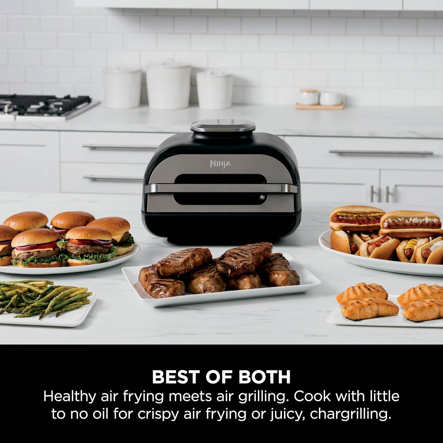 Ninja Foodi Max Ag551uk 6-In-1 Health Grill & Air Fryer - Grey