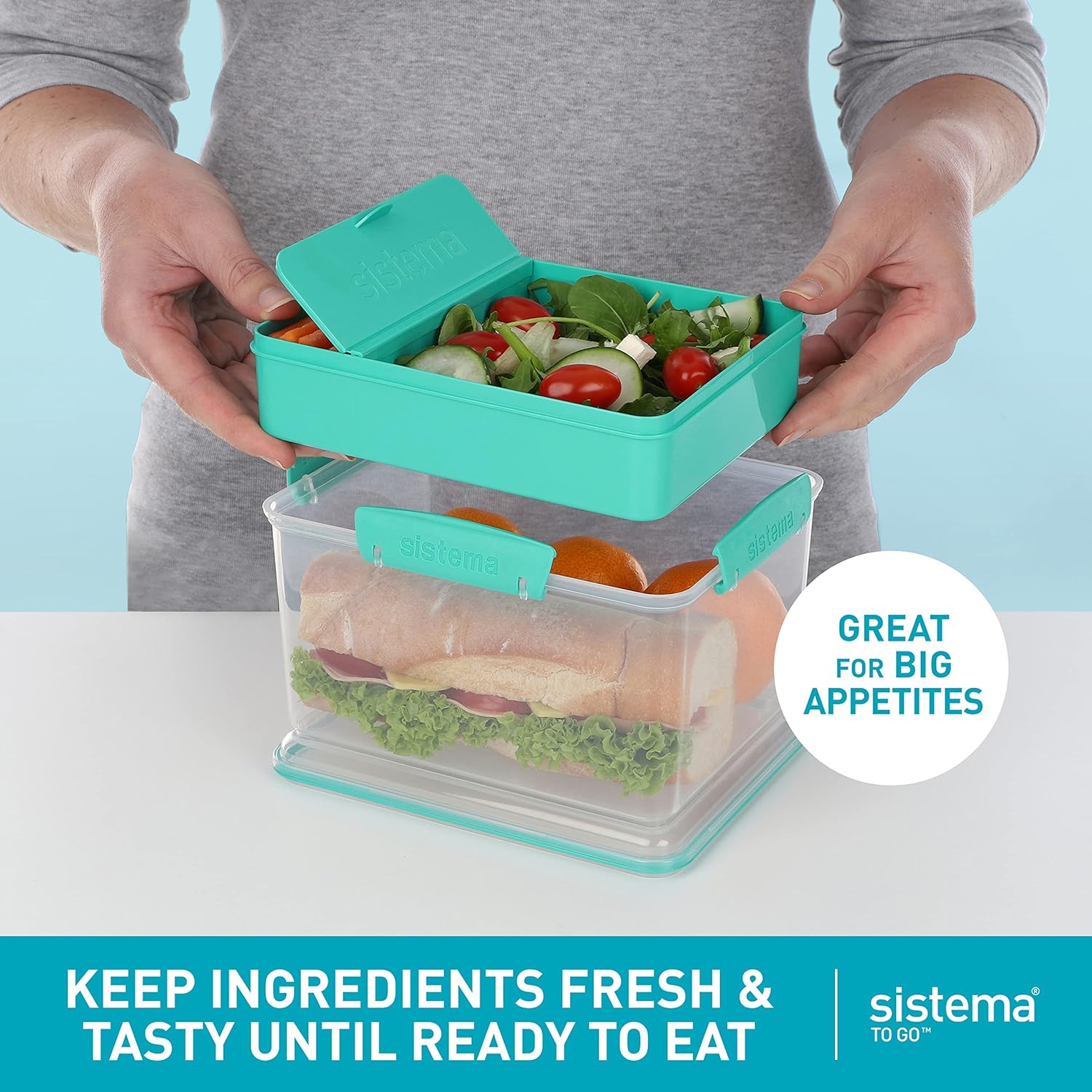 Sistema 2.3L Lunch Tub To Go
