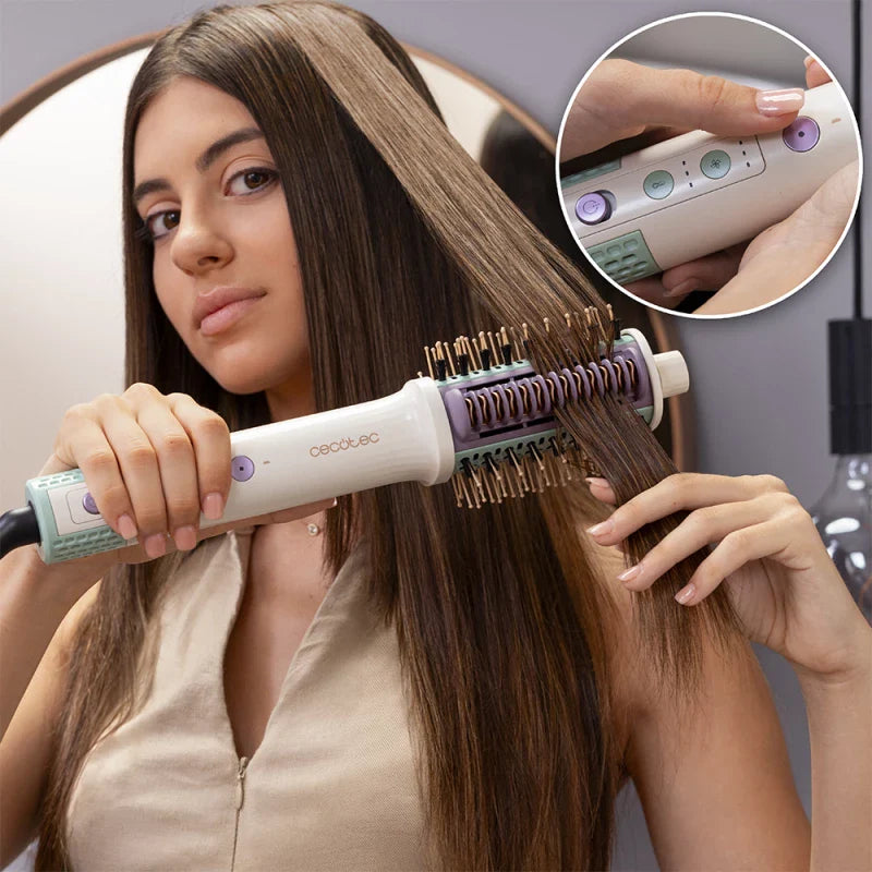 Cecotec CeramicCare Allin1 — 1500 W Hot Air Brush, 4-in-1 Styling Tool (Dryer, Styler, Straightener, Hot Air Brush)