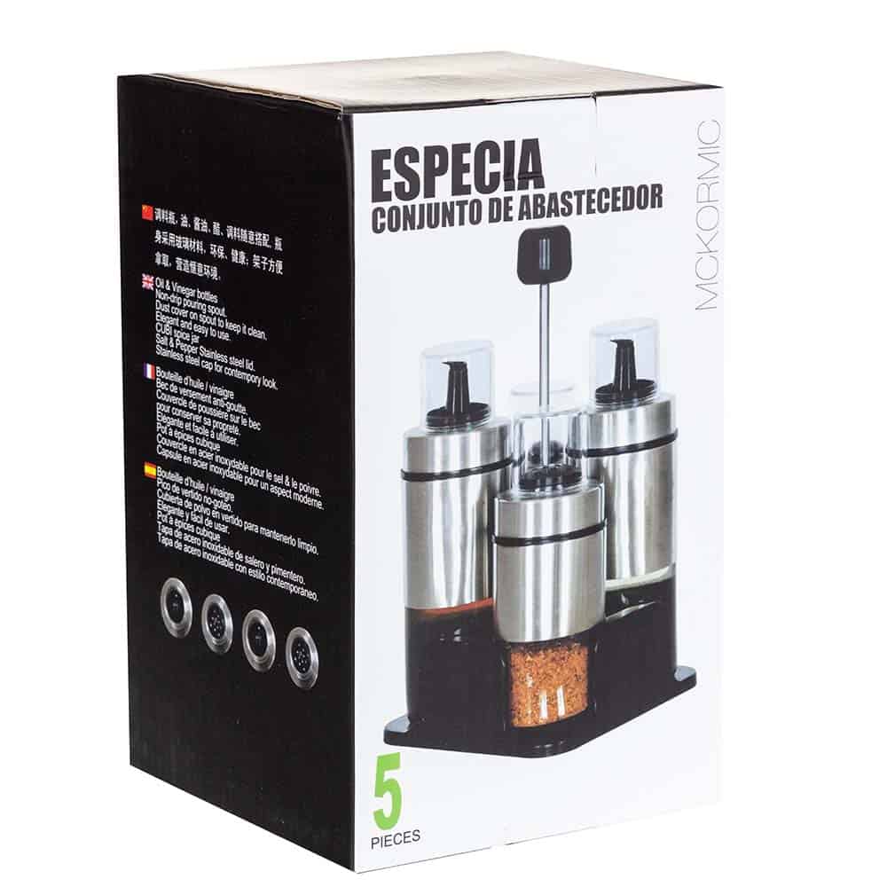 YU Stainless Steel Condiment Bottles (Set of 4)