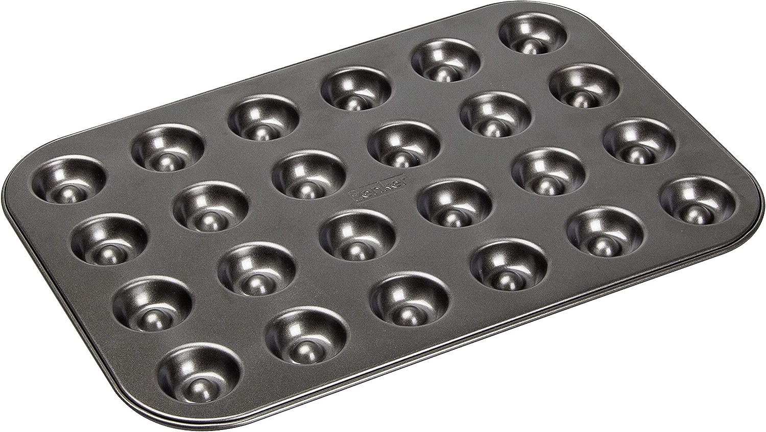 Zenker "Sparkling Christmas" Jam Doughnut Baking Tray, , For 24 Cookies, Black