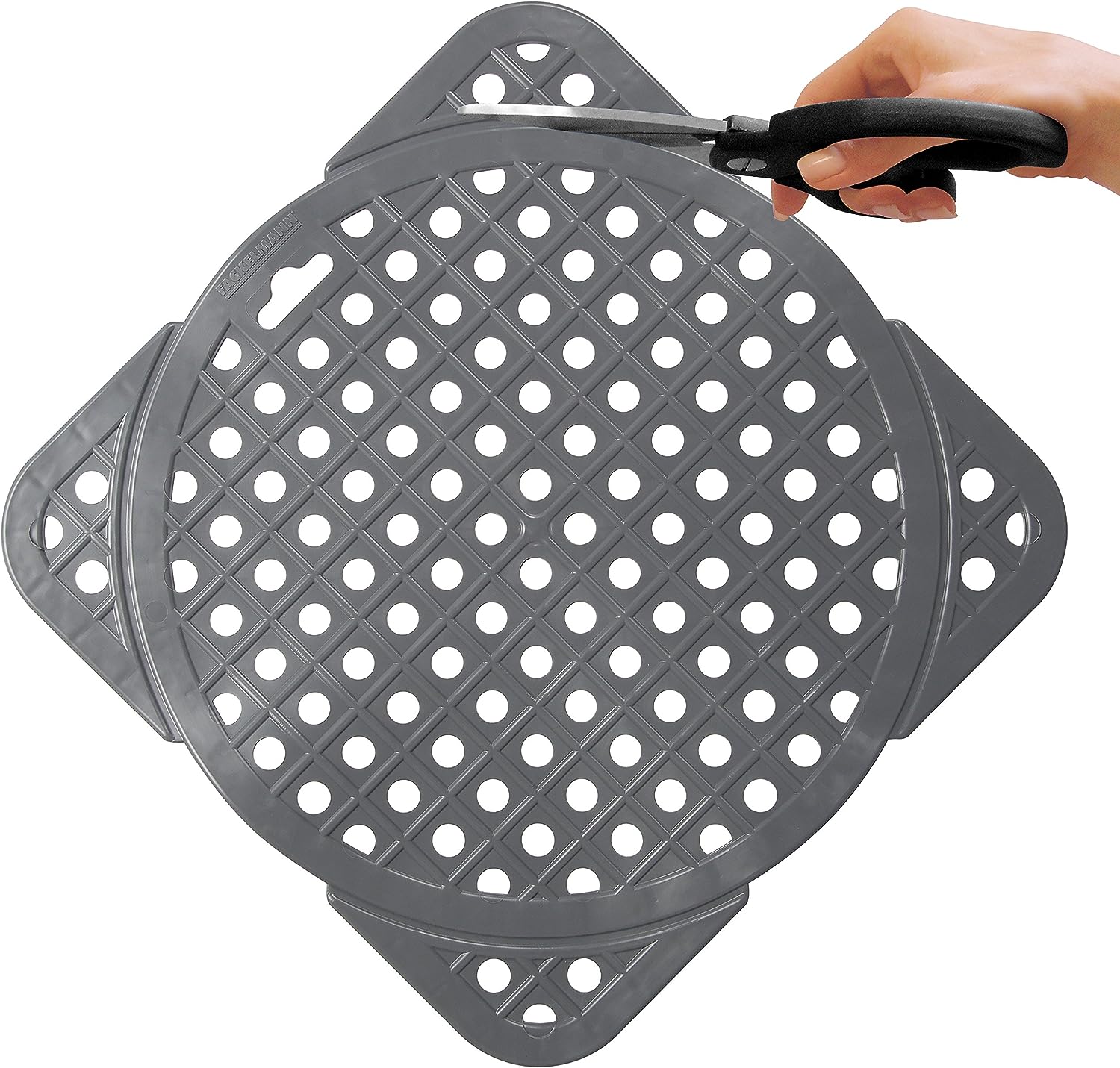 Fackelmann Sink Mat, Plastic, 30X30 cm, Grey/White