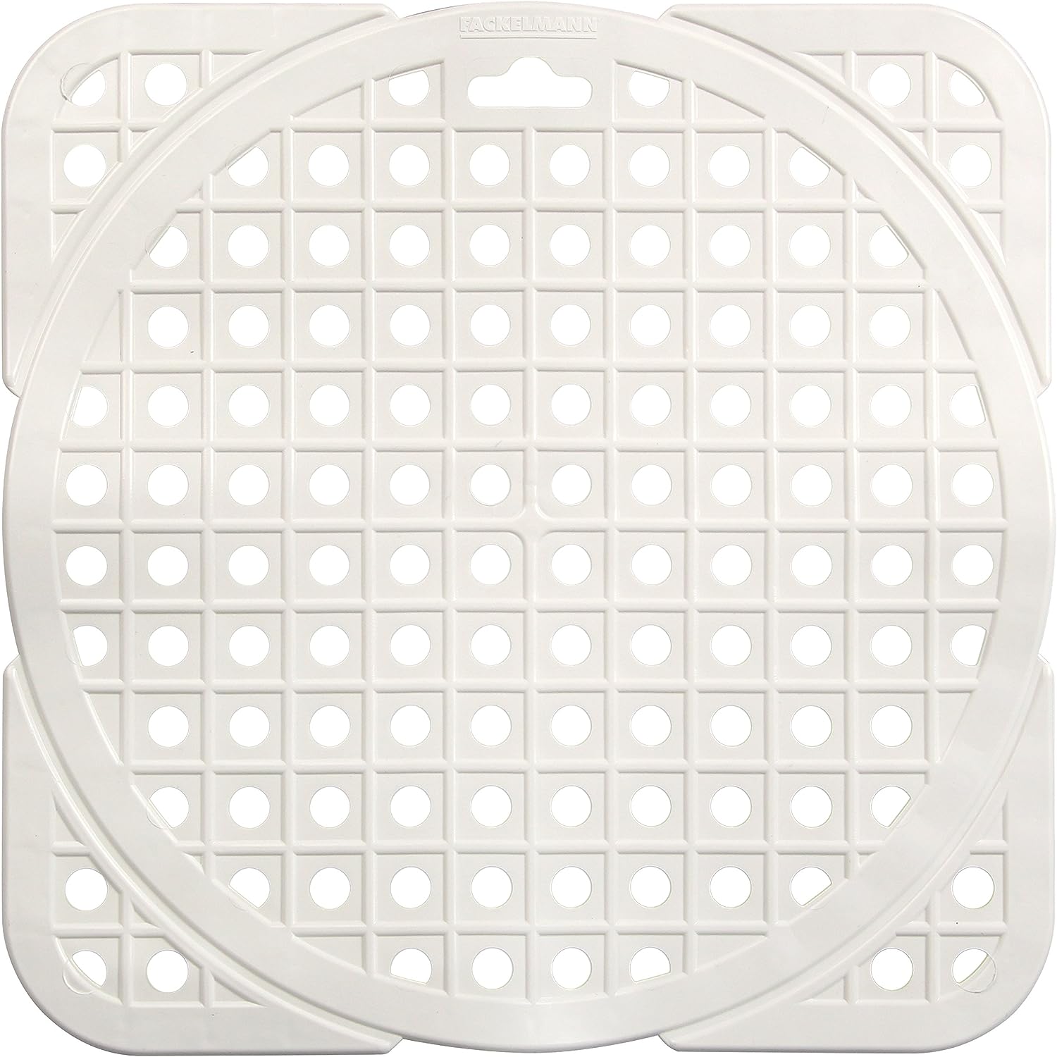 Fackelmann Sink Mat, Plastic, 30X30 cm, Grey/White