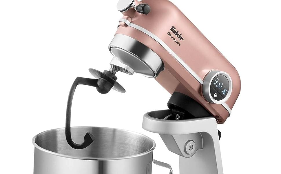 Fakir Retroplex Stand Mixer 800 W Rosie,5.2L,Stainless steel