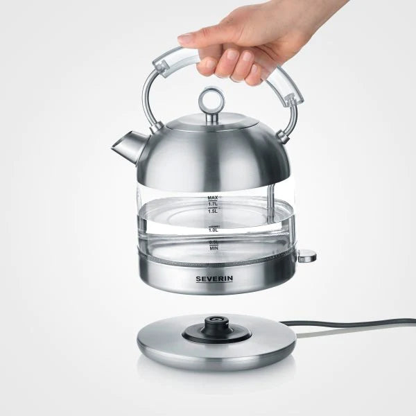 Severin Retro Glass Kettle- 1,7 Liter Stainless Steel