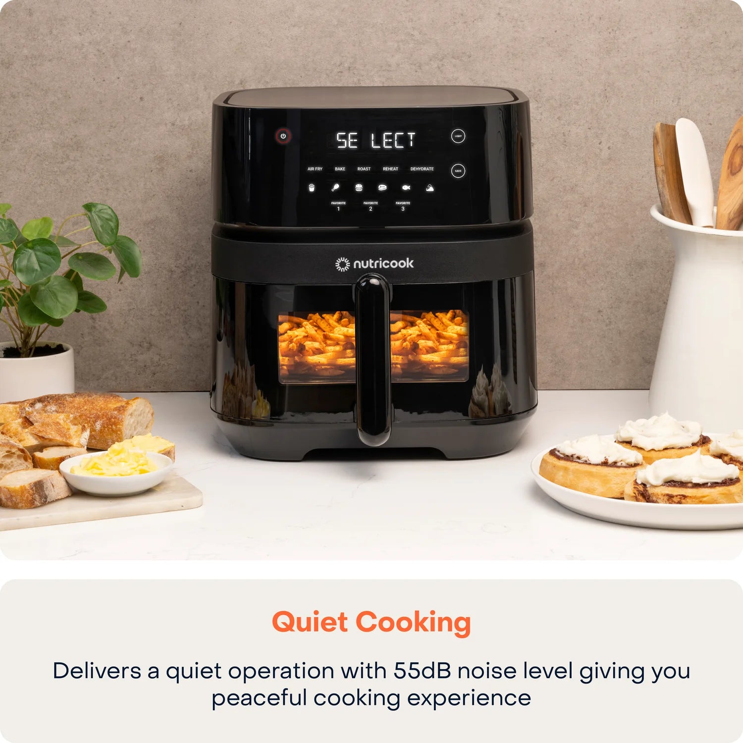 Nutricook Air Fryer 3 Vision ، 1700 Watts ، شاشة تحكم رقمية