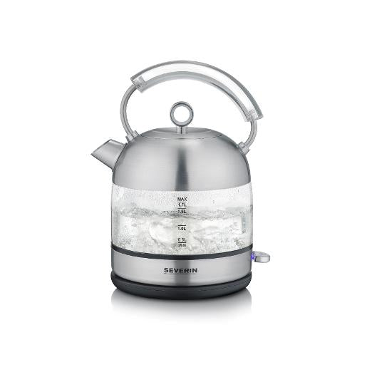 Severin Retro Glass Kettle- 1,7 Liter Stainless Steel