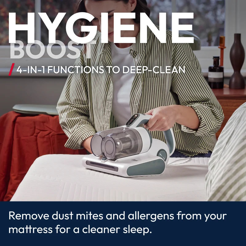 Hoover 400W HMC5 Mattress Cleaner with 4-in-1 Functions UV-C Lamp Beat&Roll Snow White