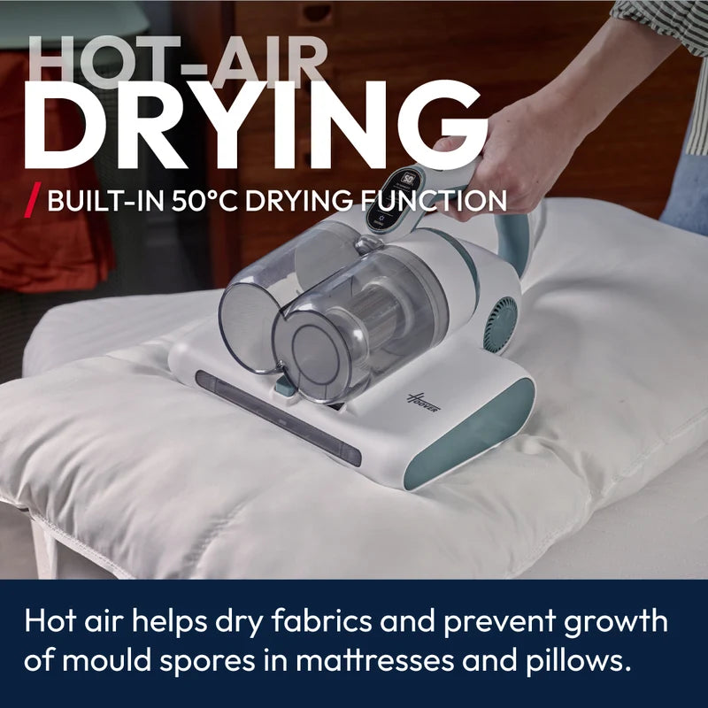 Hoover 400W HMC5 Mattress Cleaner with 4-in-1 Functions UV-C Lamp Beat&Roll Snow White