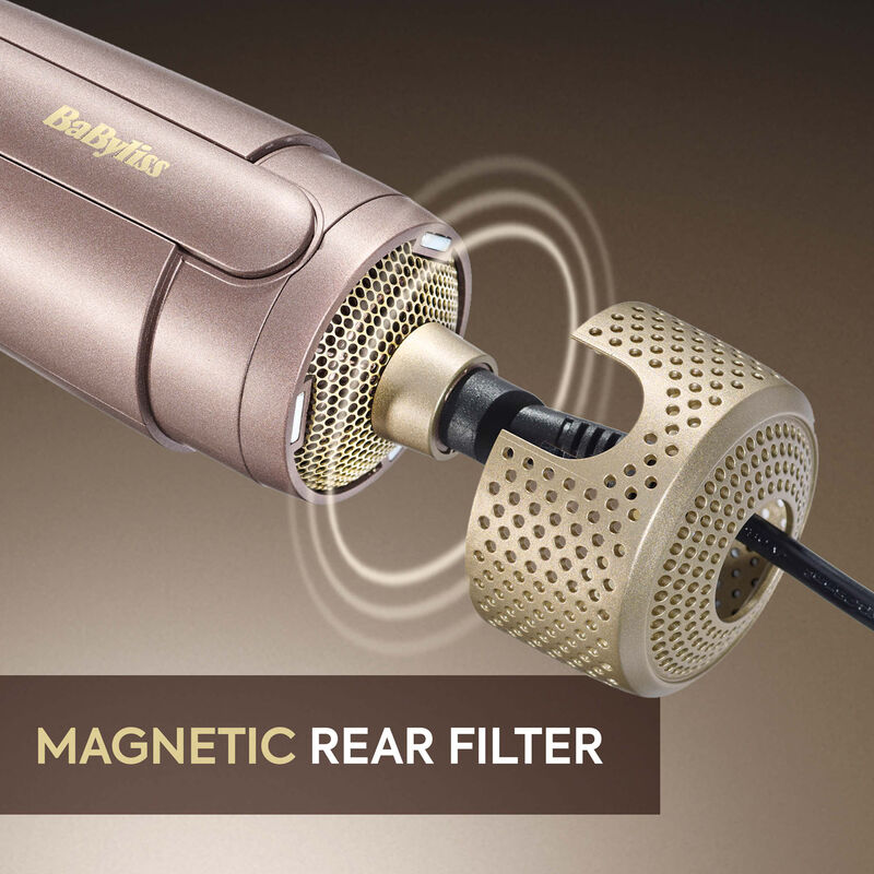 BaByliss 3-in-1 Hot Air Styling Brush for Wet to Dry Hair with Powerful Ionic AS95SDE