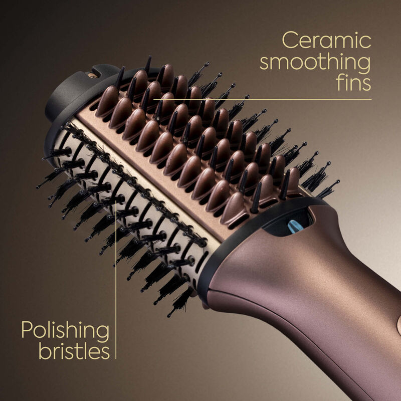 BaByliss 3-in-1 Hot Air Styling Brush for Wet to Dry Hair with Powerful Ionic AS95SDE