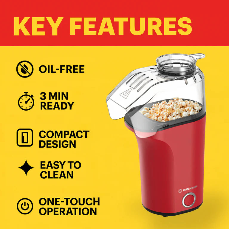NUTRICOOK NC-PM150R POPCORN MAKER ESSENTIALS - RED