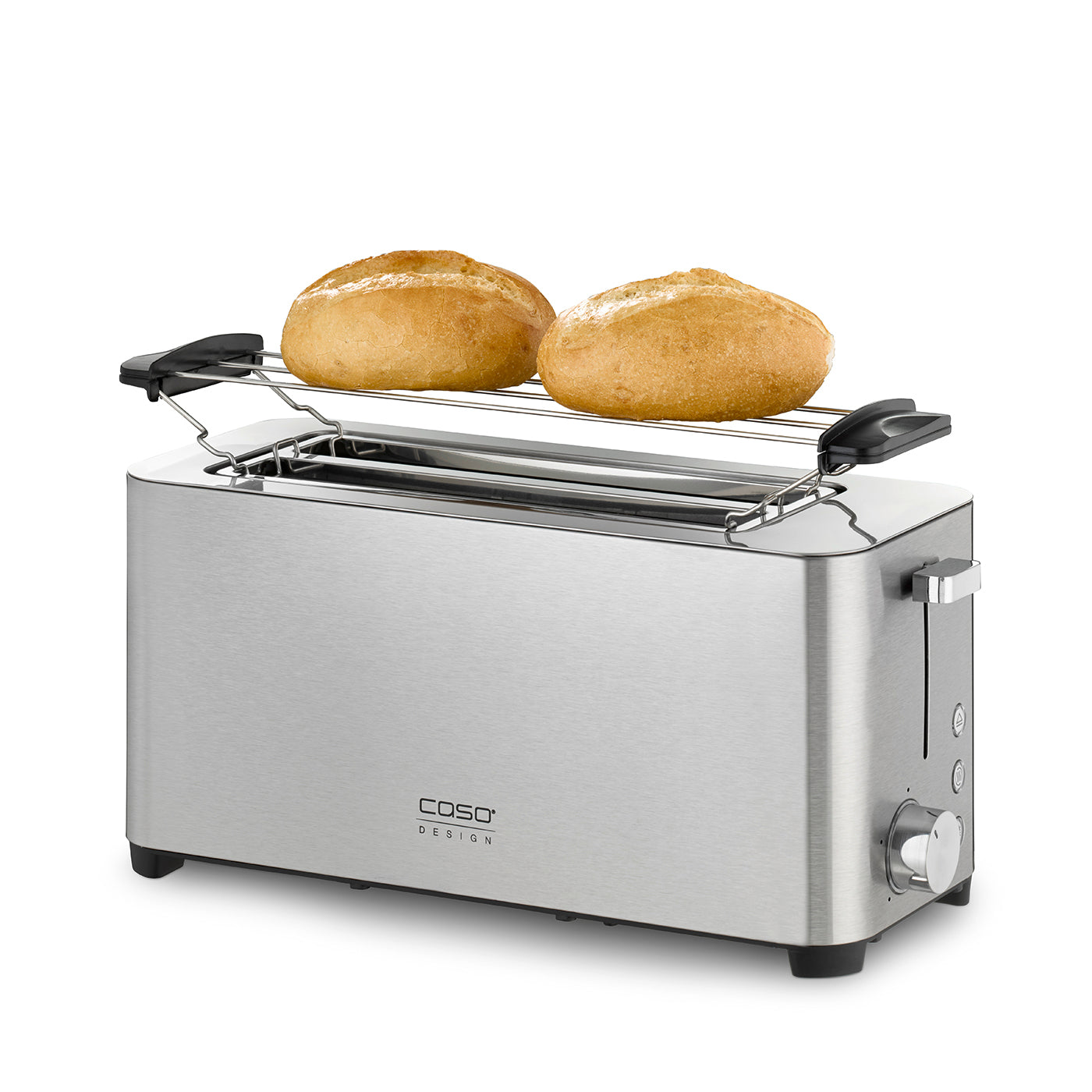 Caso Classico Toaster, 4 Slots, High Quality Stainless Steel, With Additional Rewarming, Defrosting and stop functions, Optimal Toasting Setting with 5 levels. Caso Design Product