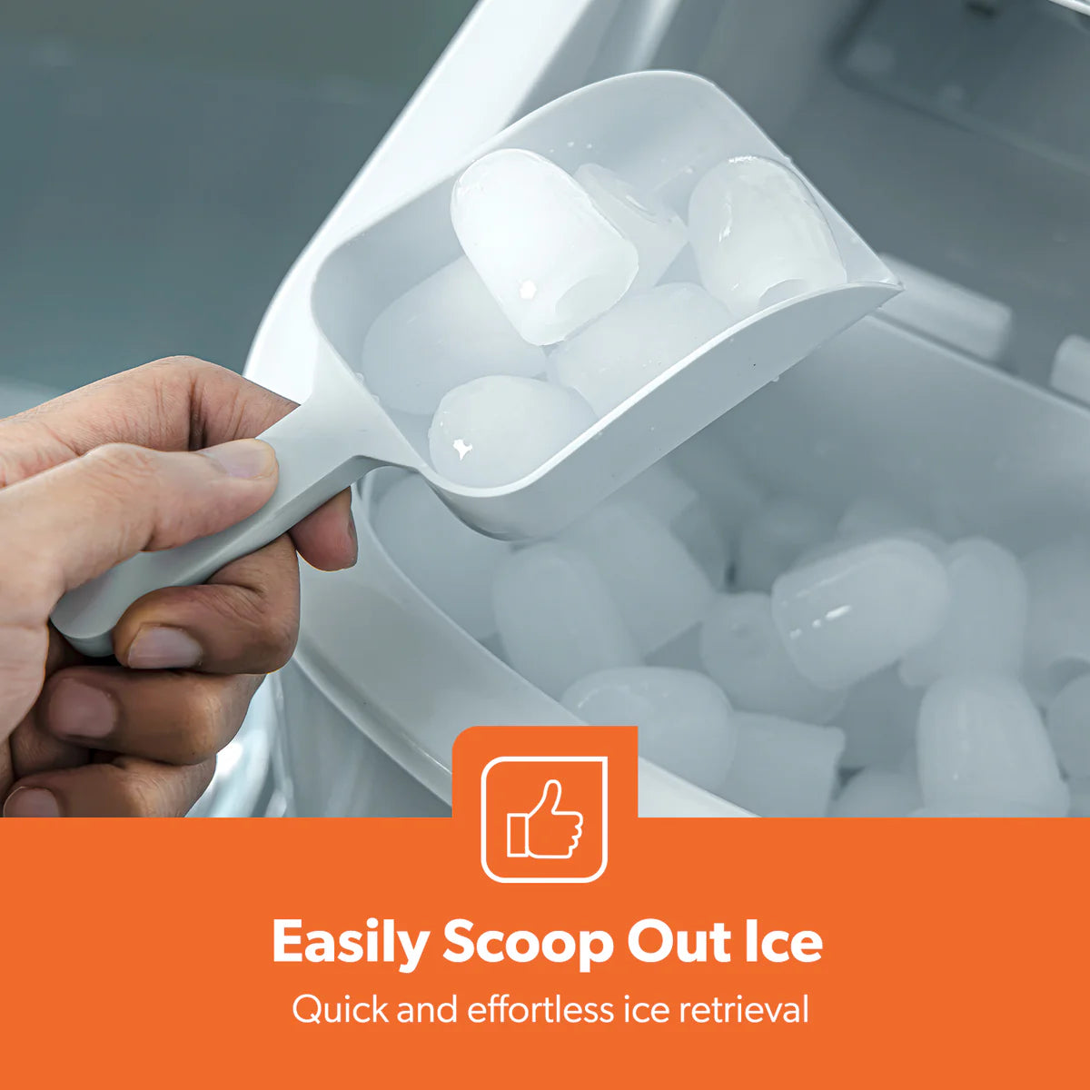 GEEPAS Ice Cube Maker 2.2 L - Fast, Automatic & Portable