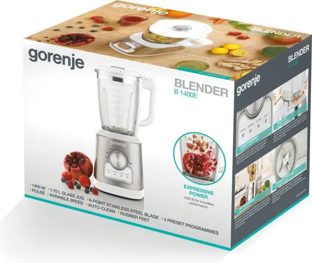 Gorenje Food Blender 1400 Watt White Stainless Steel