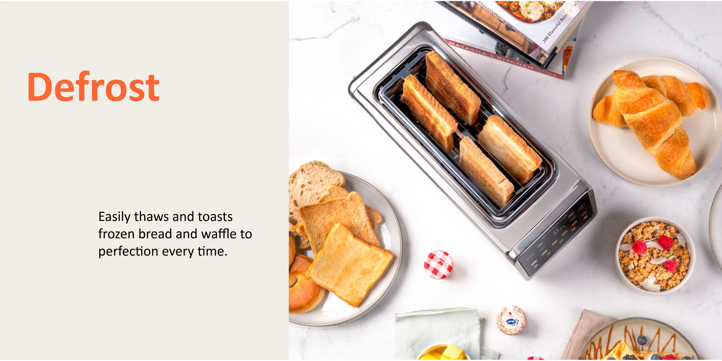 Nutricook NC-TS401 4-Slice Digital Toaster | 1450W Touchscreen