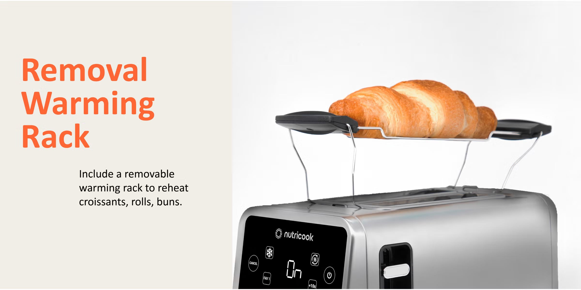 Nutricook NC-TS401 4-Slice Digital Toaster | 1450W Touchscreen