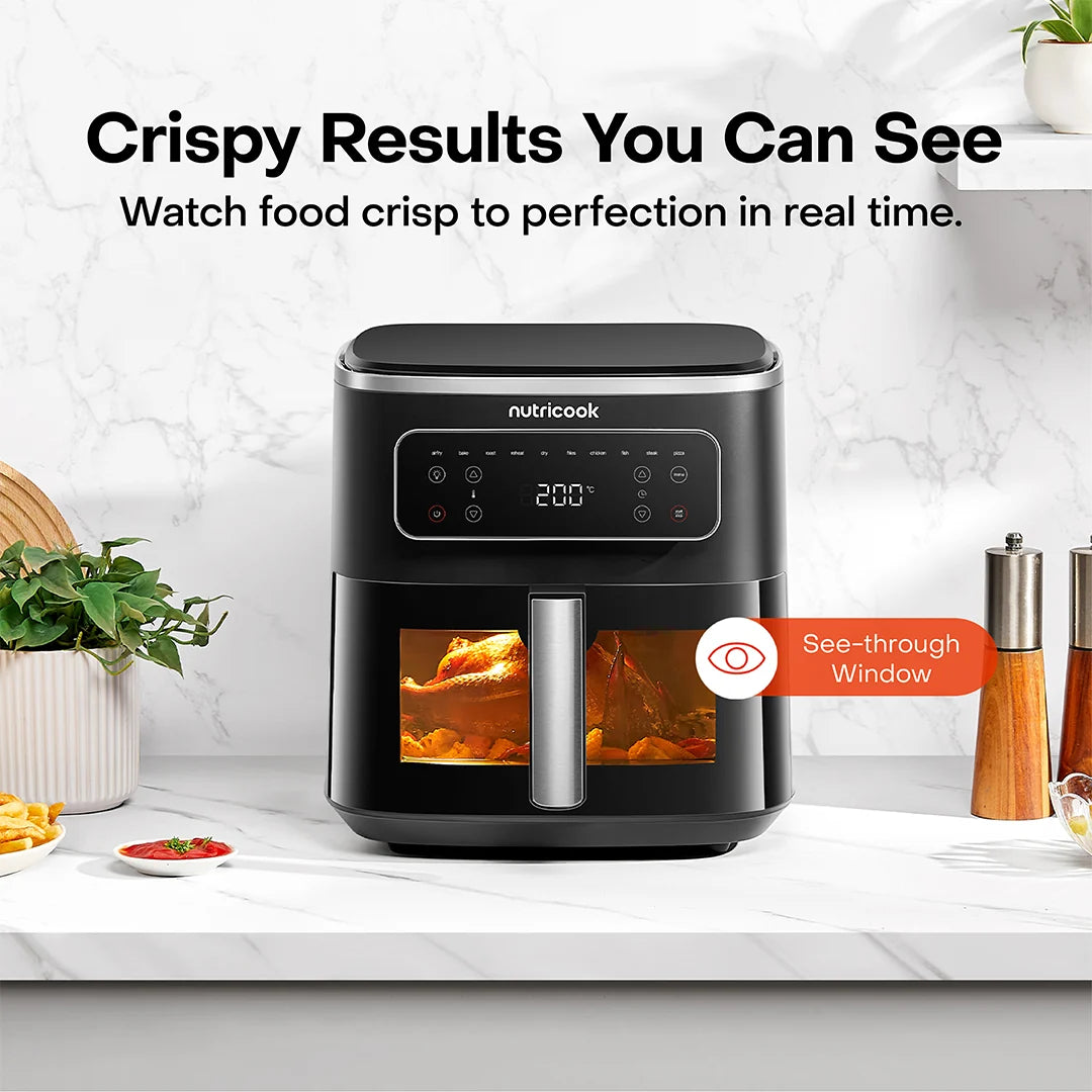 Nutricook Air Fryer Max Pro Nc-Afm600 (Dual Heating) 8l 10 One-Touch Cooking Programs
