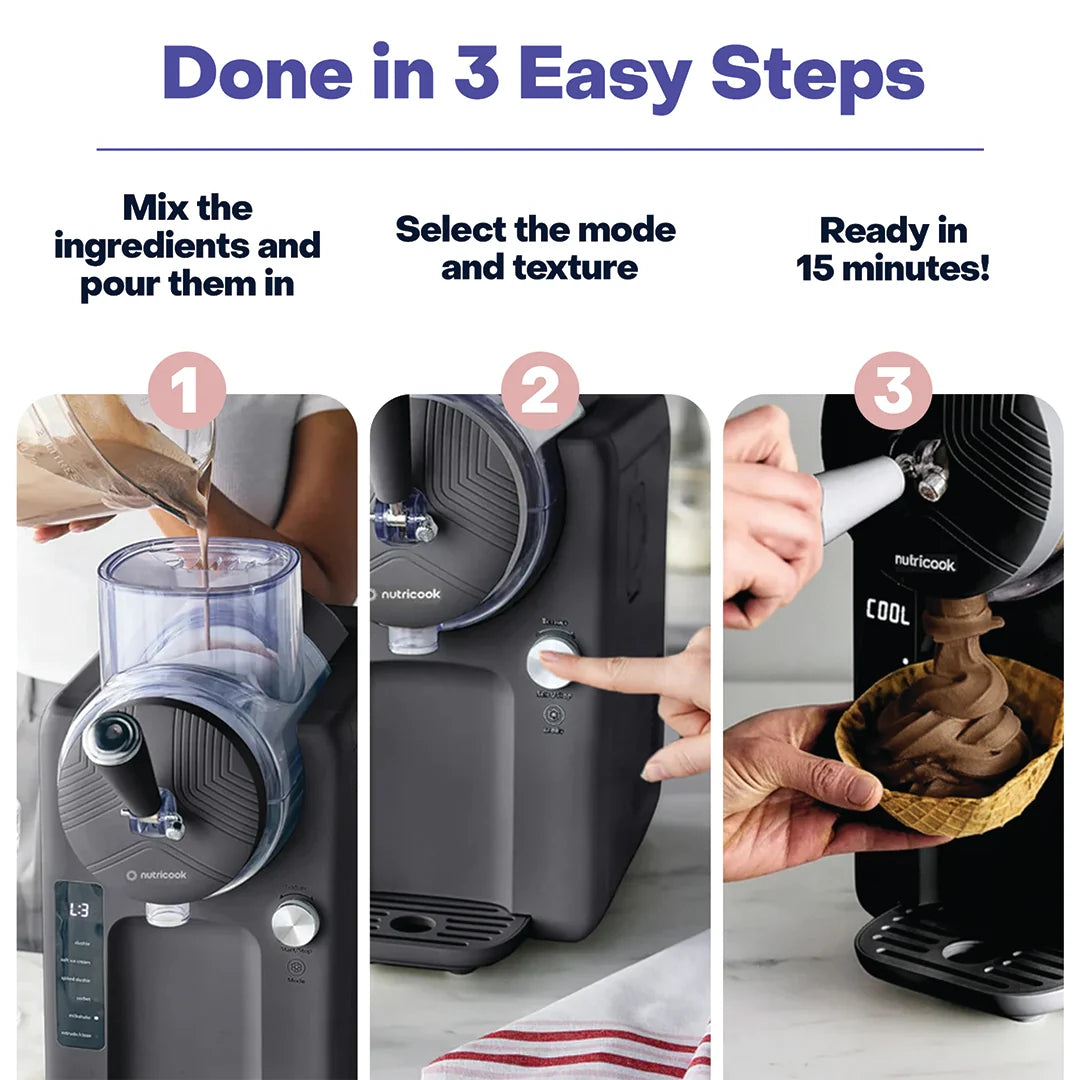 Nutricook Frost Ice Cream Maker, Slushie, Sorbet & Milkshake