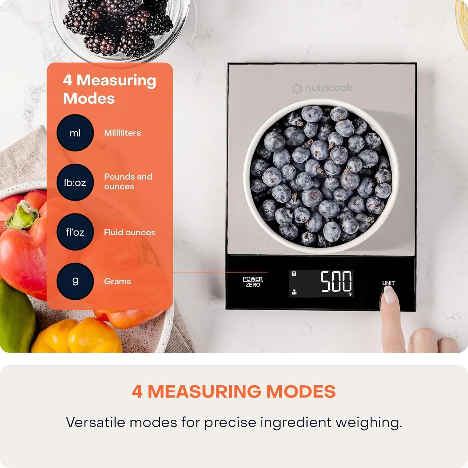 Nutricook Kitchen Scale 2 KS205PK-ME | 5kg Digital Scale | Stainless Steel
