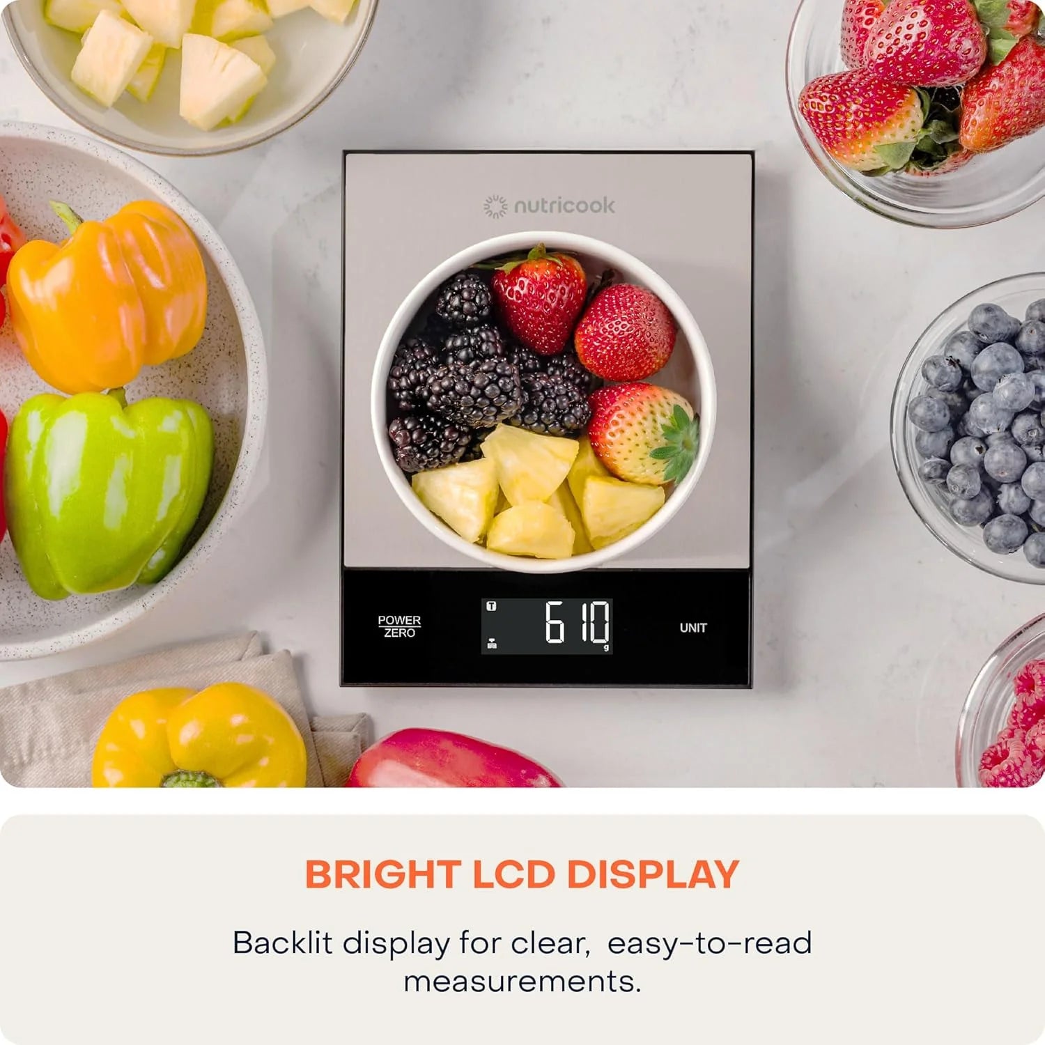 Nutricook Kitchen Scale 2 KS205PK-ME | 5kg Digital Scale | Stainless Steel