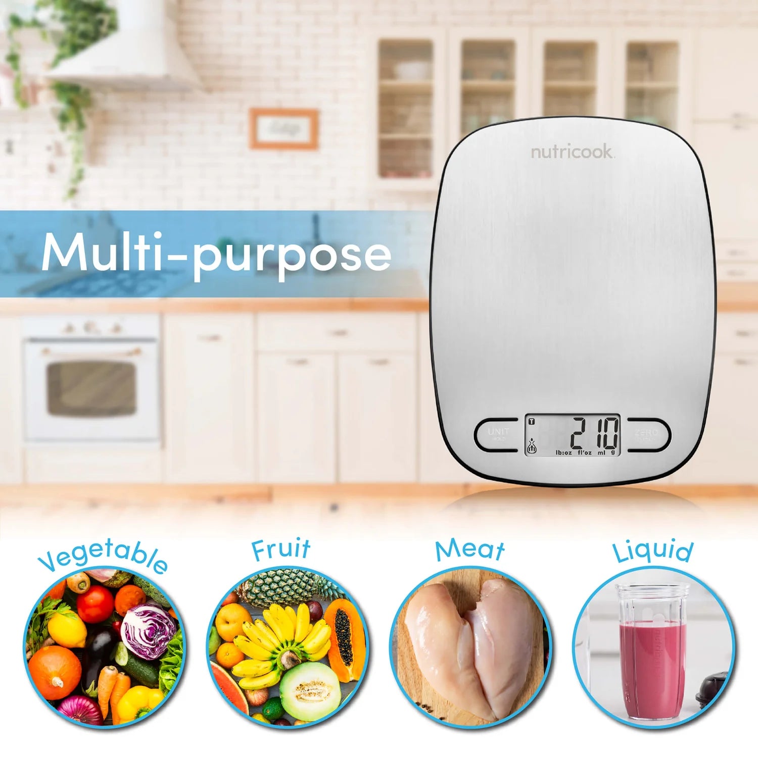 Nutricook Kitchen Scale 2 KS205S-ME | 5kg Digital Scale | Stainless Steel