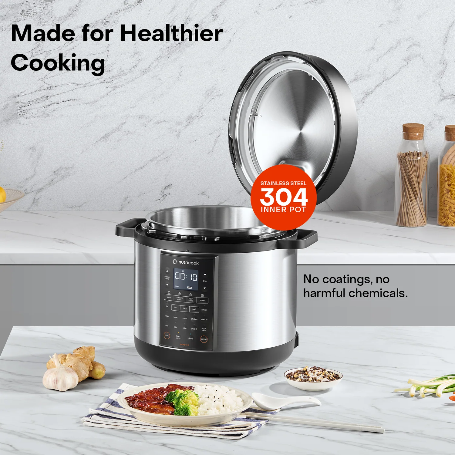 Nutricook Smart Pot 3 NC-SP320 | 12-in-1 Pressure Cooker | 6L | 1200W
