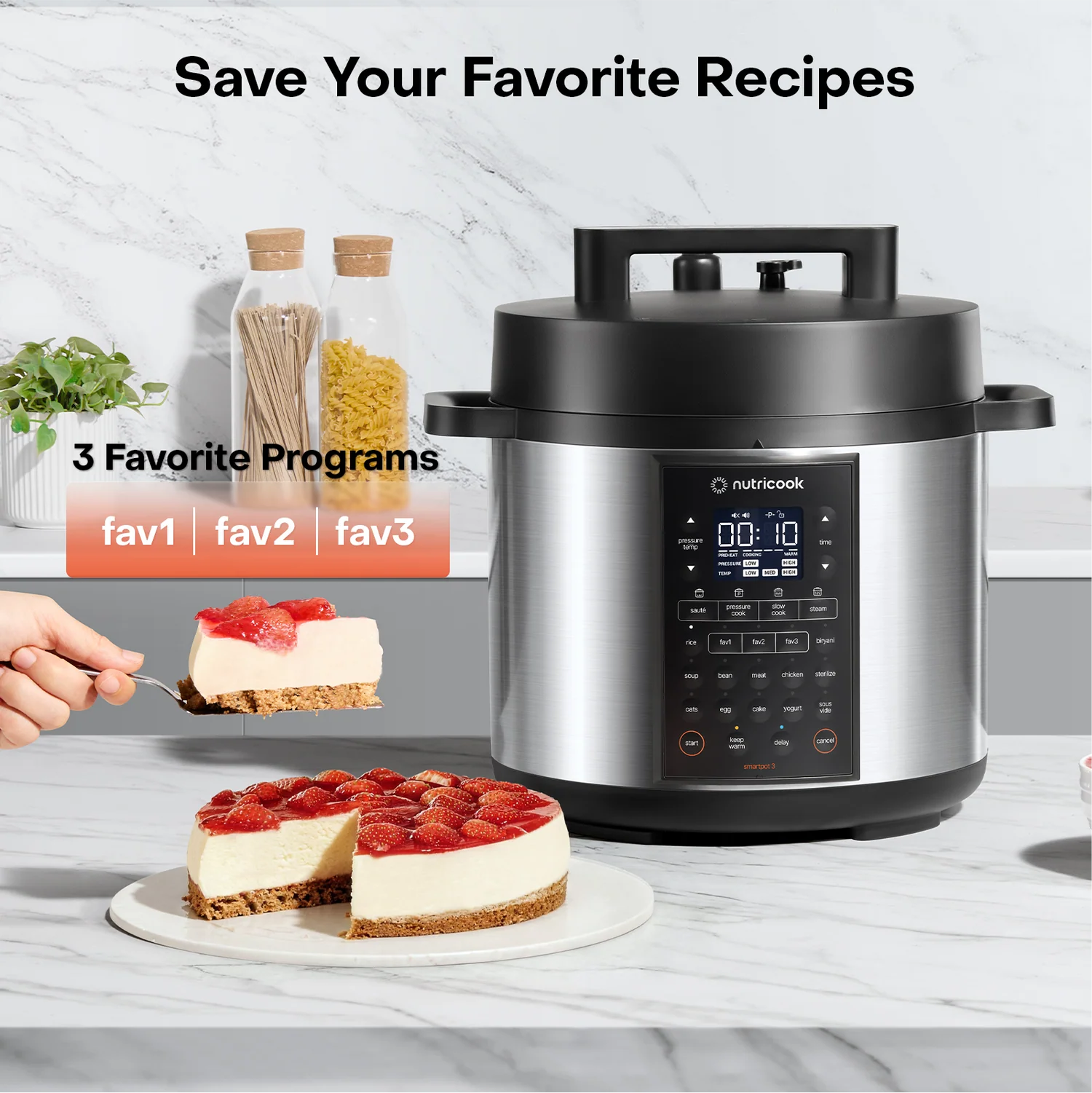 Nutricook Smart Pot 3 NC-SP320 | 12-in-1 Pressure Cooker | 6L | 1200W