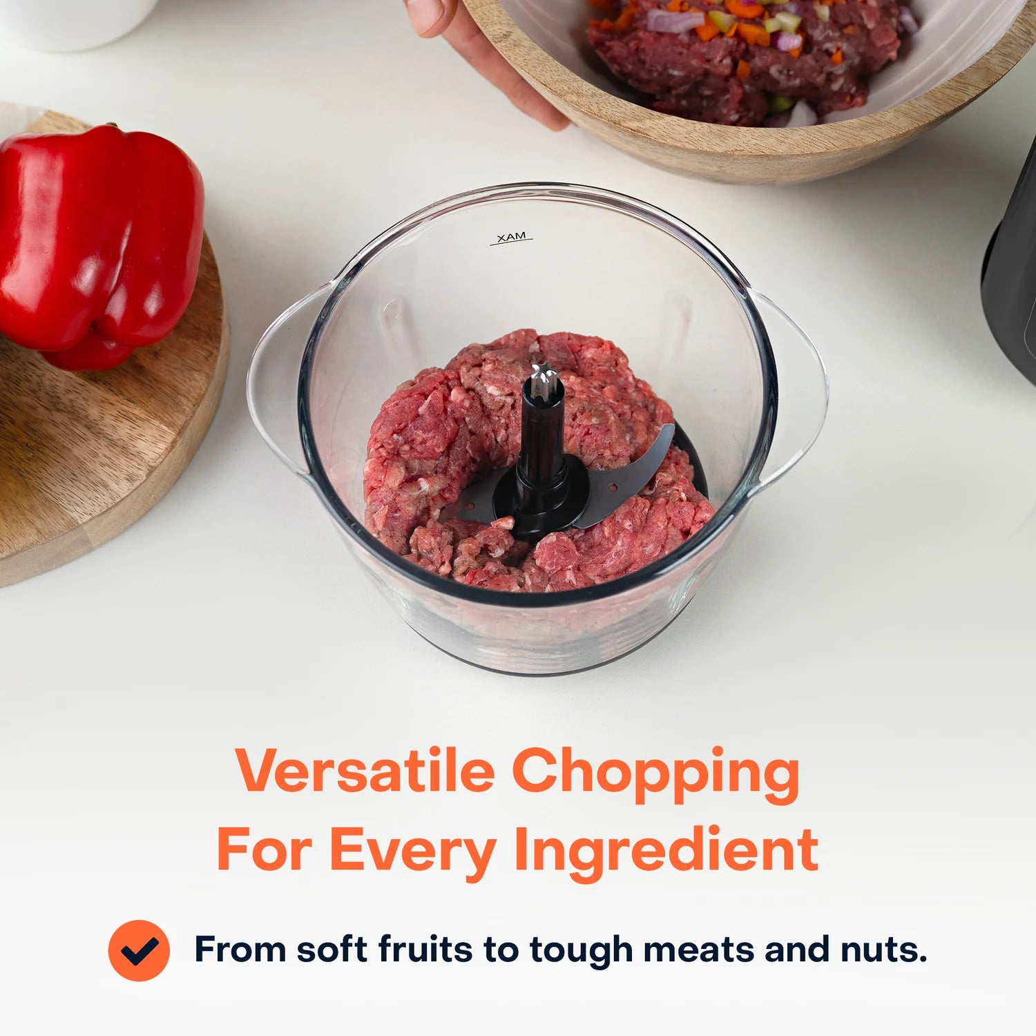 Nutricook Choppi XL NC-CH1200 1.2L Glass Chopper & Mincer | 500W
