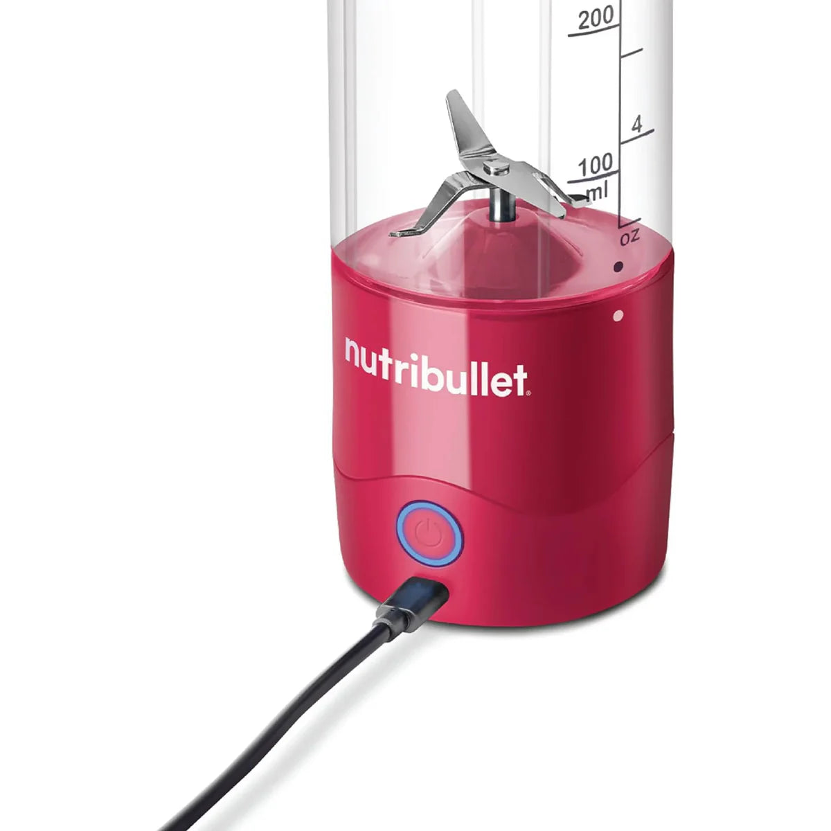 خلاط Nutribullet محمول سعة 475 مل لاسلكي للعصائر والمشروبات، قلاب مقاوم للتسرب للشرب، أبيض