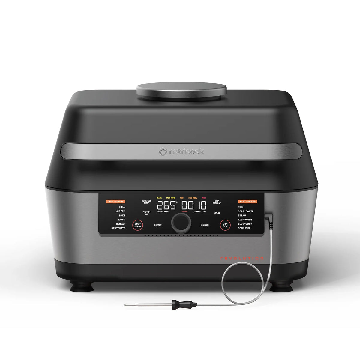 Nutricook Revolution 12-in-1 Grill, Air Fryer & Multicooker