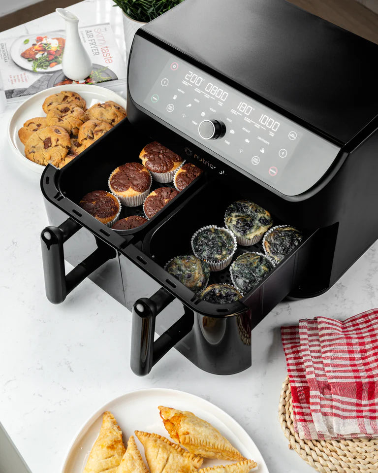 Nutricook 2400w 12-Program Duo Vision Air Fryer Black 8.5 Liter