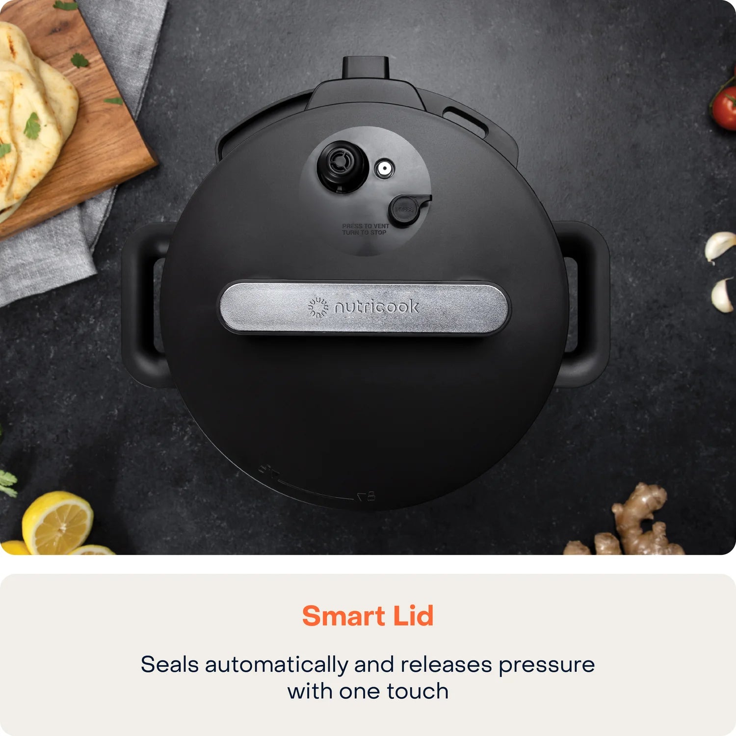 Nutricook Smart Pot 2 6L | 9-in-1 Electric Pressure Cooker with 12 Smart Programs | 1000W