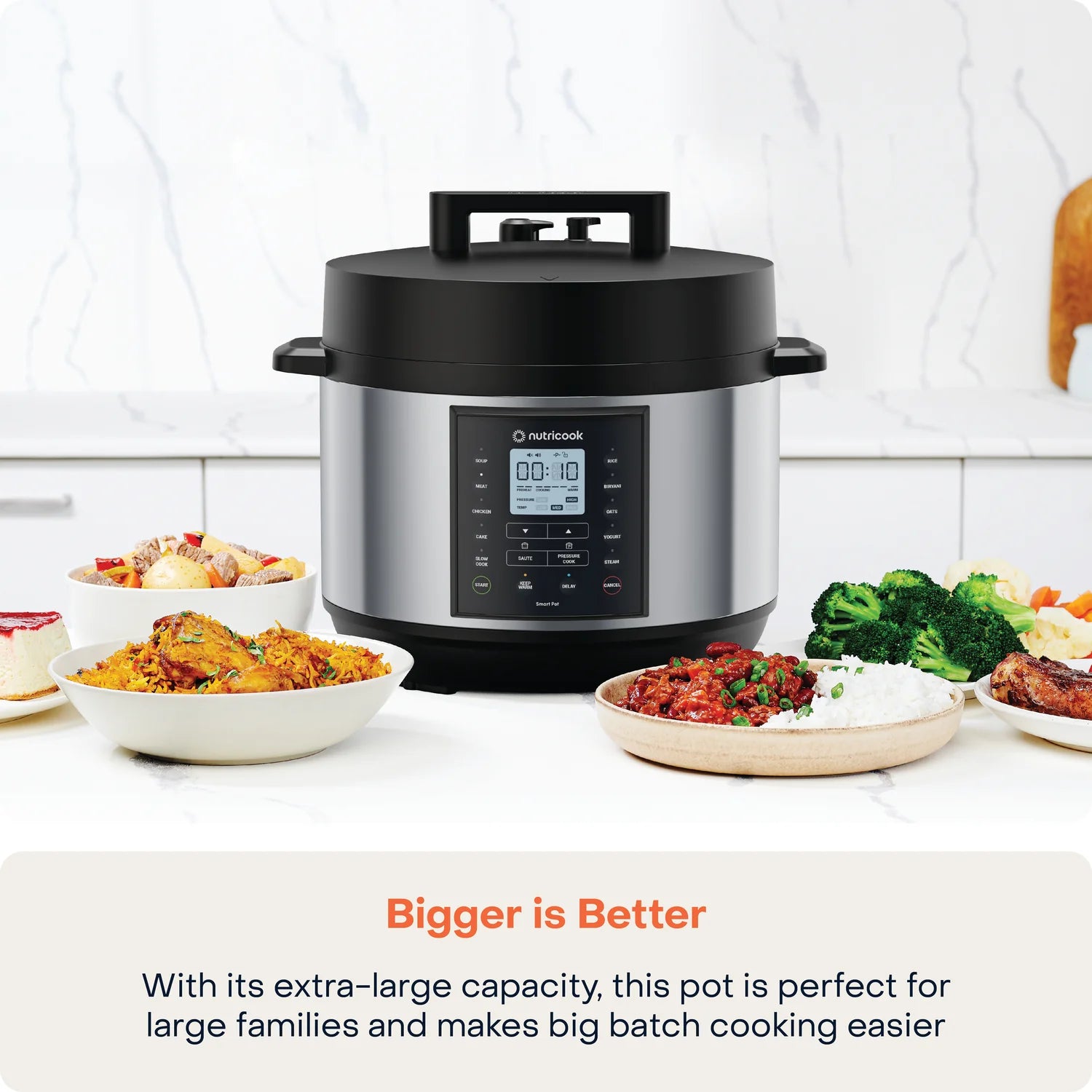 Nutricook Smart Pot 2 Plus 9.5L | 9-in-1 Electric Pressure Cooker | 1500W