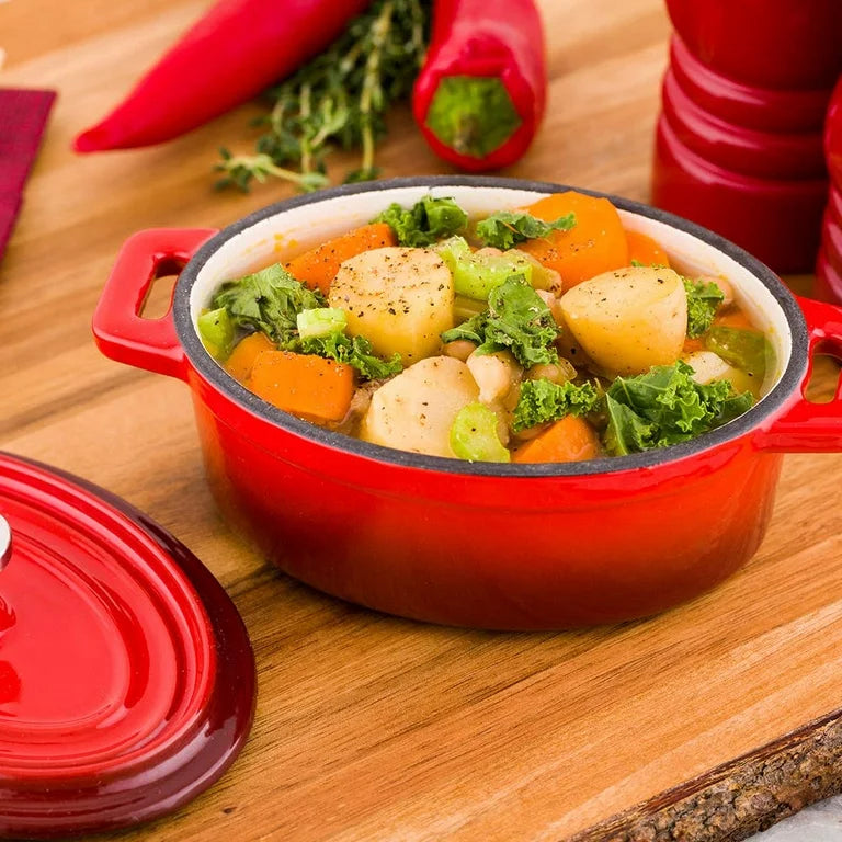 LAVA Mini Casserole, Oval, 12x6x9 cm (Red)