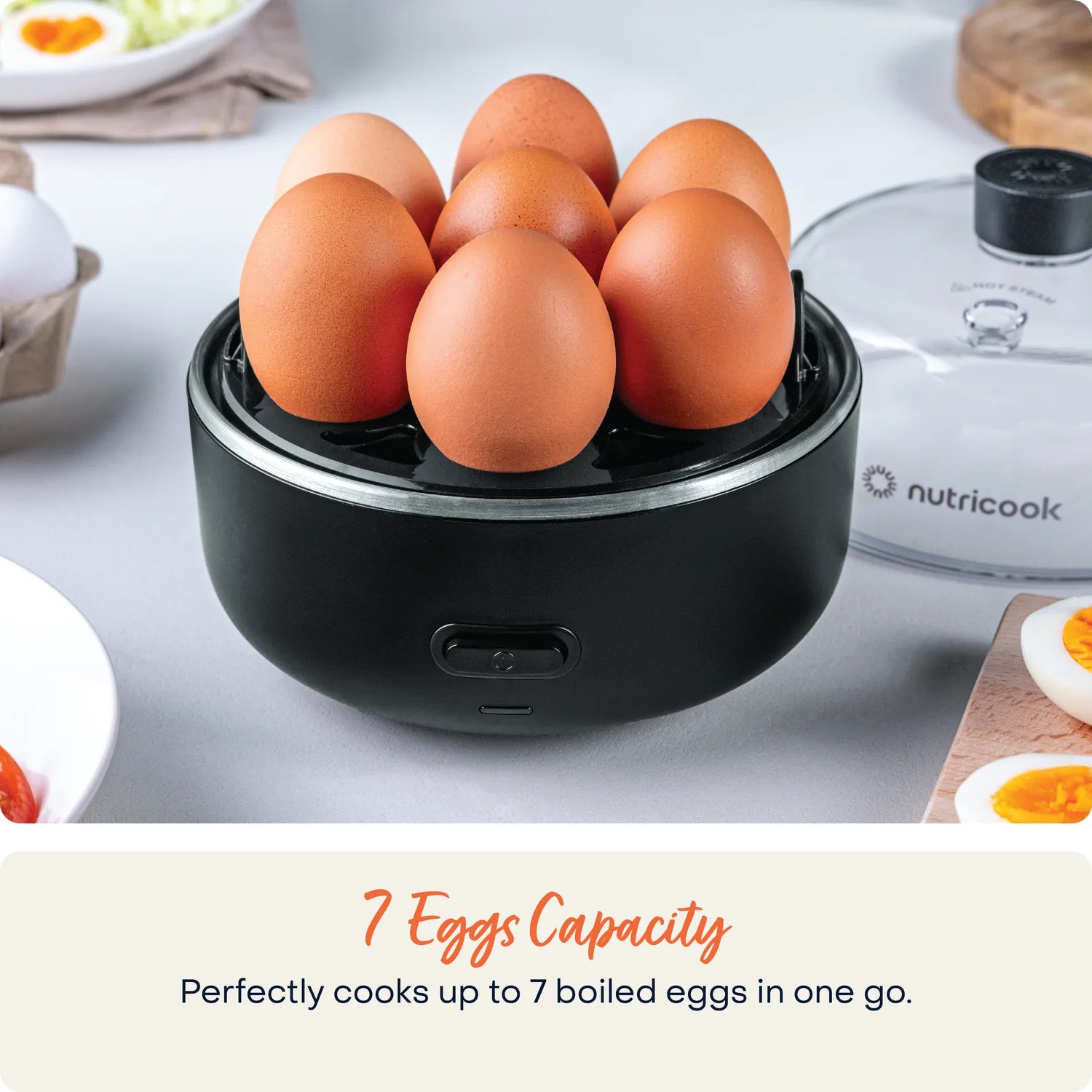 Nutricook Nc Eggi جهاز طهي البيض 2 - أسود