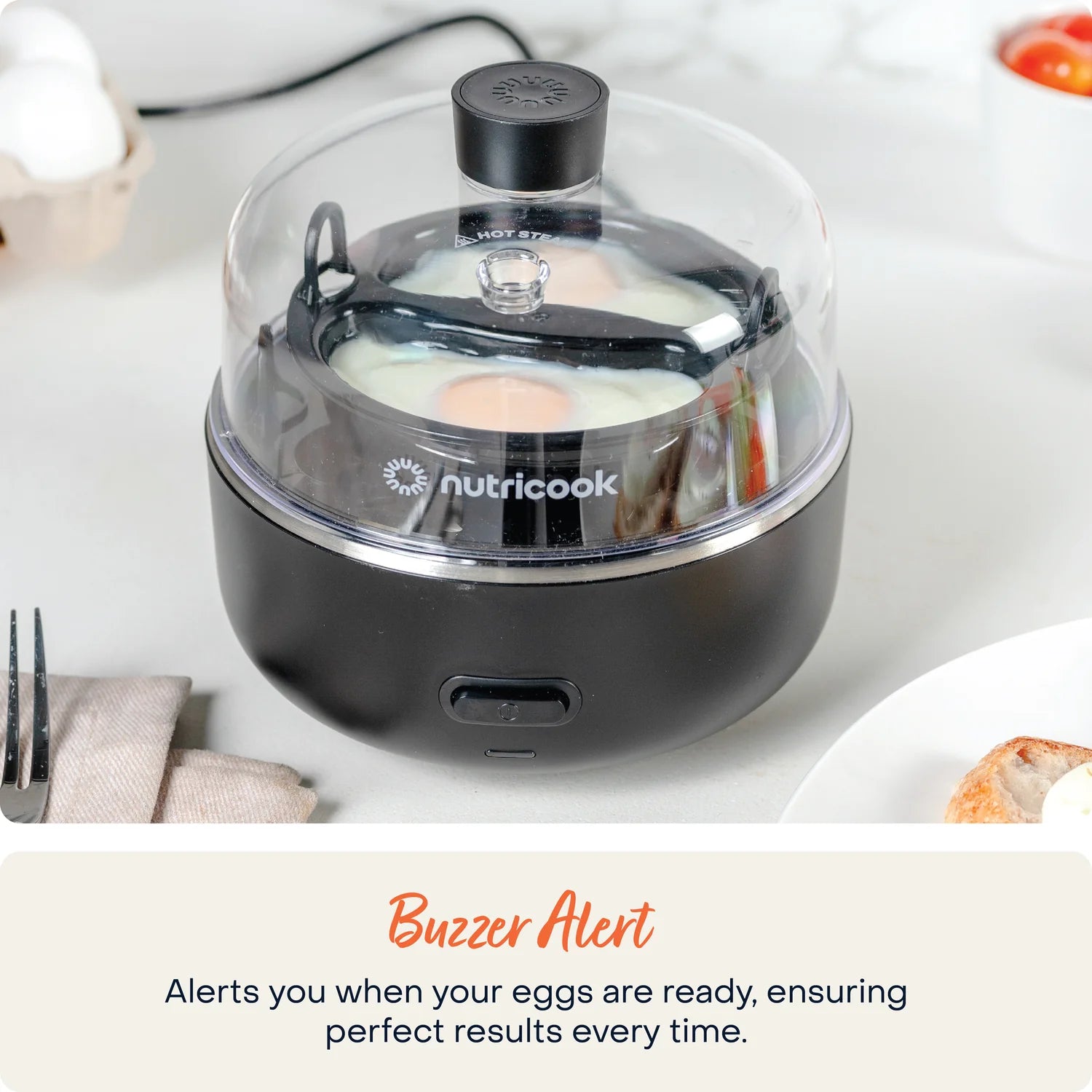 Nutricook Nc Eggi جهاز طهي البيض 2 - أسود