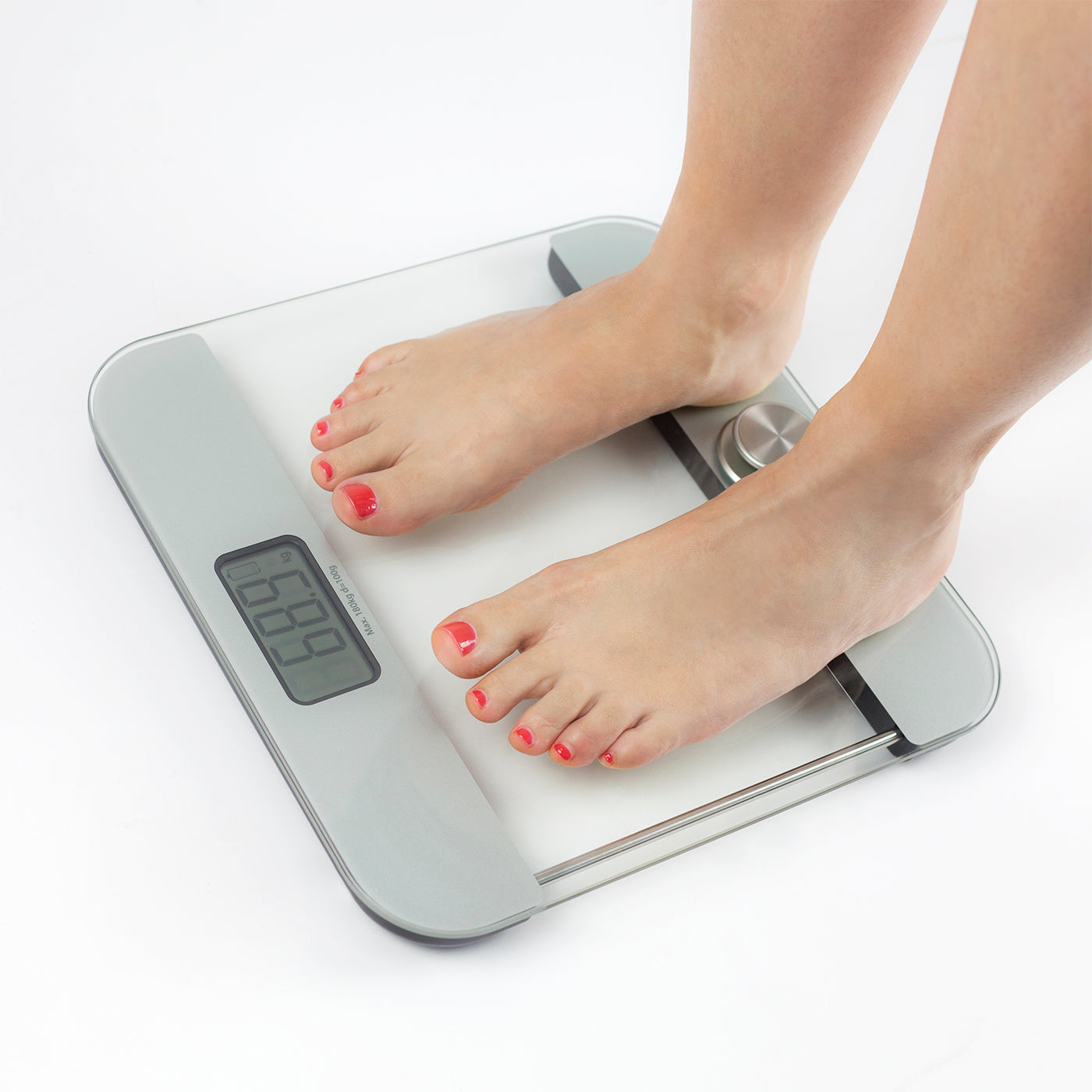 Caso Body Energy Ecostyle Personal Scale, Up to 180 kg in 100 g increments Battery Free, High Quality Glass Surface. Caso Design Product