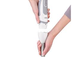 Braun MQ5245 WH MultiQuick 5 Vario Hand Blender with Attachments, 1000W (White/Grey)