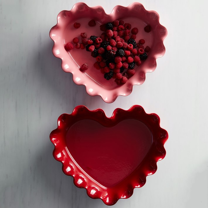 Emile Henry Ruffled Heart Dish