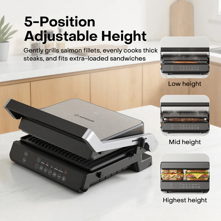 Nutricook Contact Grill NC-CG240 | 2000W | 5 Smart Cooking Modes