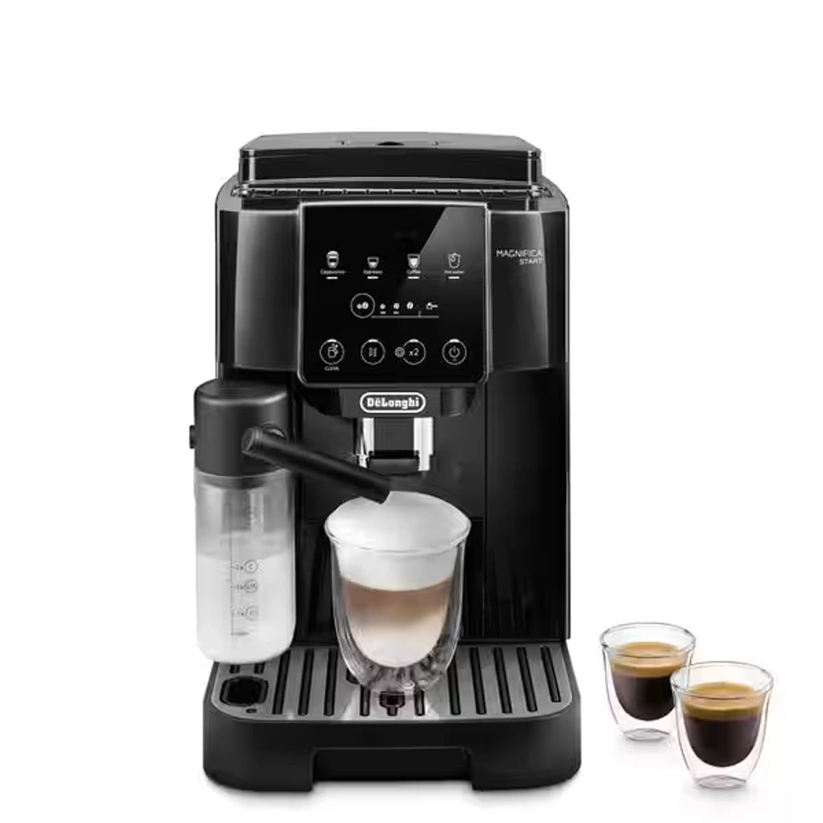Delonghi Espresso Machine Magnifica Start 15-bar 1.8L capacity with Coffee Grinder Milk Tank Black